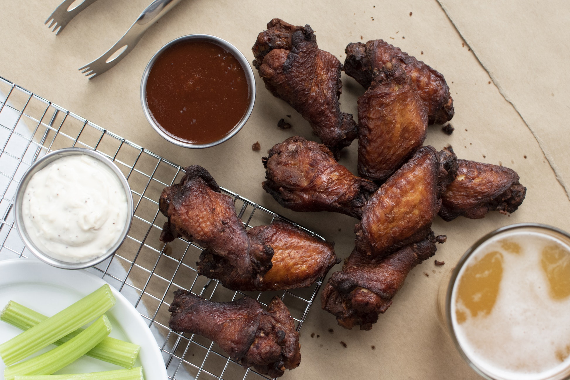 Three Cheers for Our New Extra-Crispy Hickory Smoked Wings